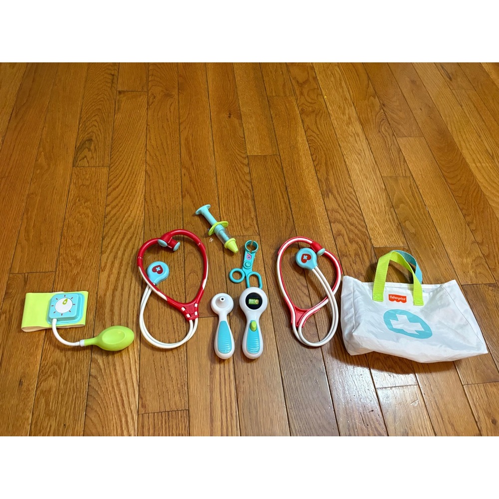 Fisher-Price Medical Kit Doctor Set with Stethoscopes & Storage Bag 8pc Set